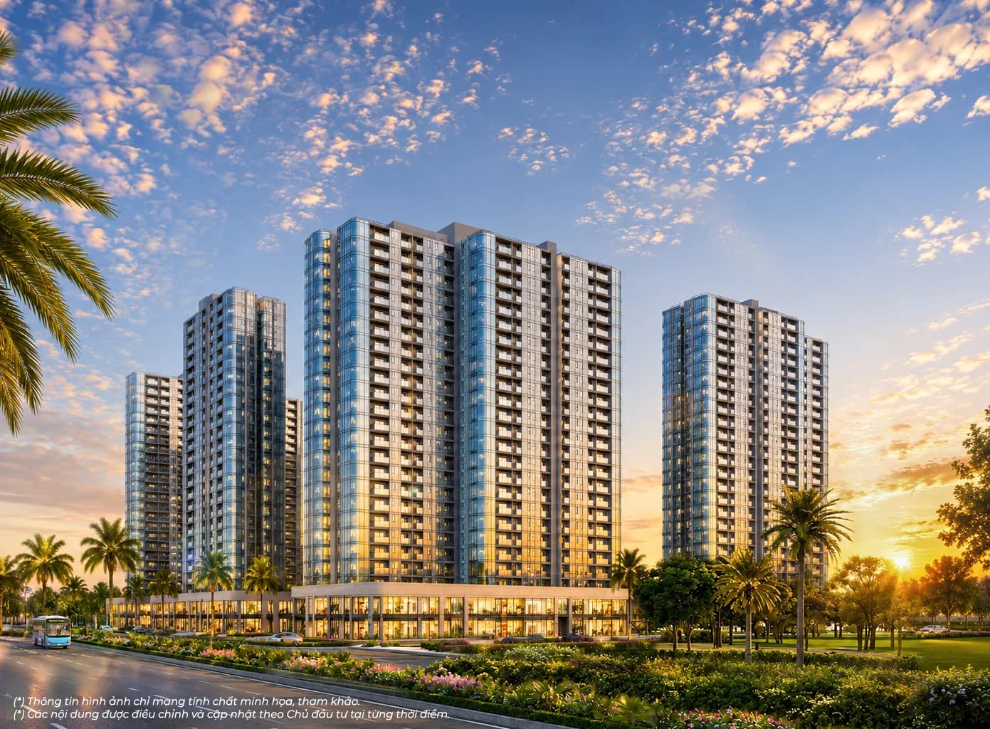 Phối cảnh toà căn hộ cao tầng