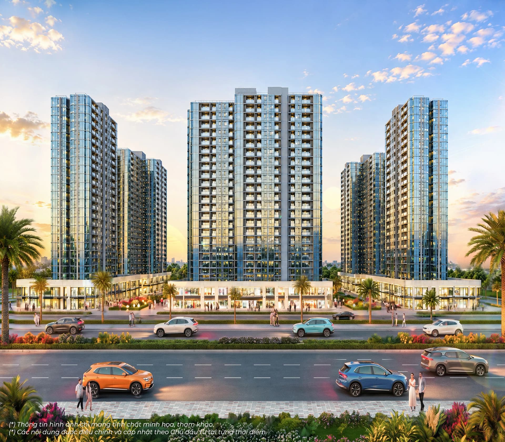 Phối cảnh quần thể căn hộ cao tầng