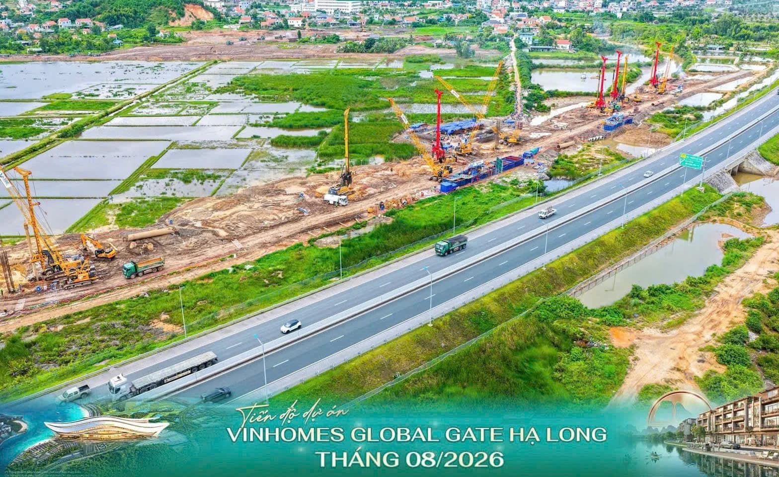 Giàn cọc khoan nhồi dọc tuyến cao tốc, tháng 08/2026