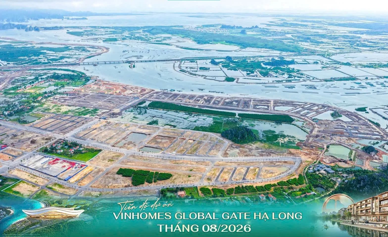 Toàn cảnh khu ở đã chia lô và làm xong hạ tầng, tháng 08/2026